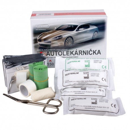 Autolékárnička papírový obal Steriwund STERI•AID