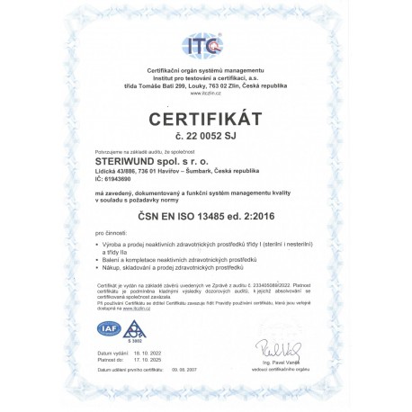 Certifikát 19 0060 SJ